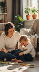 Ilustrasi ibu menemani anak menangis/ id.pinterest.com