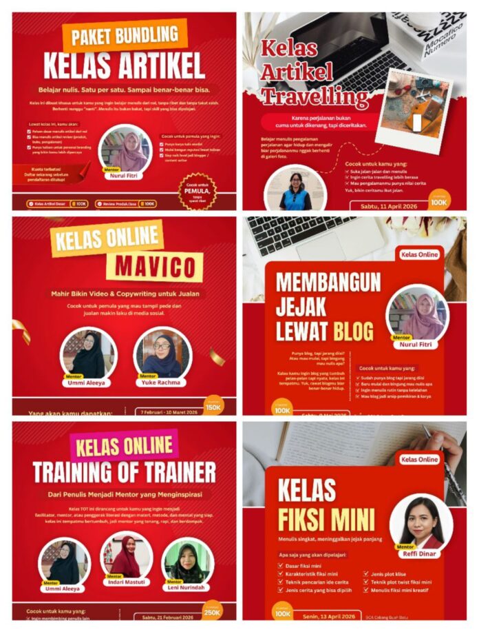Kolaborasi Indscript Creative dan Joeragan Artikel Resmi Luncurkan 6 Kelas Baru